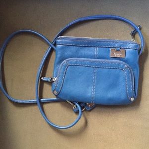 Tignanello purse blue leather